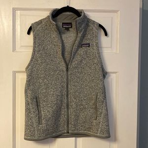 Patagonia Women's Better Sweater Vest Grey Birch White Size M VGUC